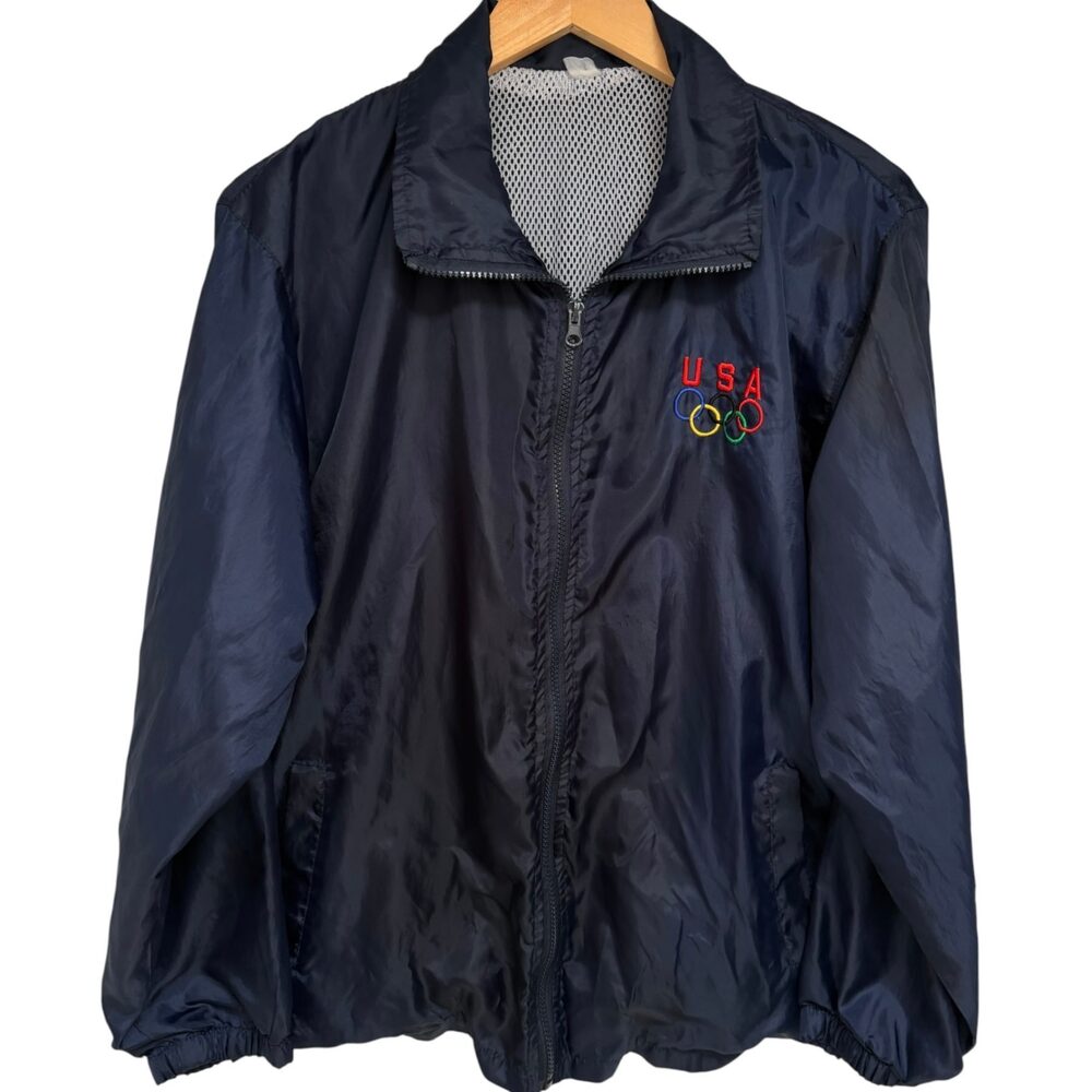 STARTER Jacket Men's L Navy White STARTER Windbreaker